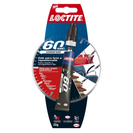 Colle extra forte 60 secondes Loctite 20g