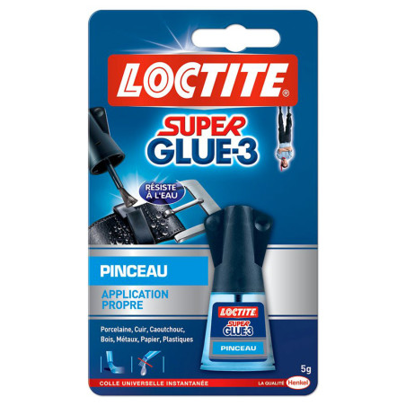 Colle Super Glue 3 avec pinceau Loctite 5g