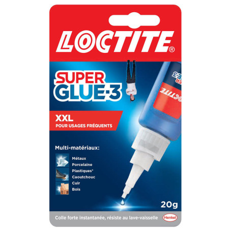 Colle Super Glue 3 XXL Loctite 20g