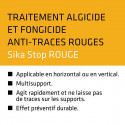 Traitement algicide et fongicide anti-traces rouges façades Sika Stop ROUGE 5L Sika
