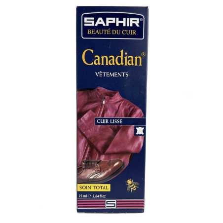 Crème de cirage reconstituante cuir marron clair 75ml Canadian Saphir