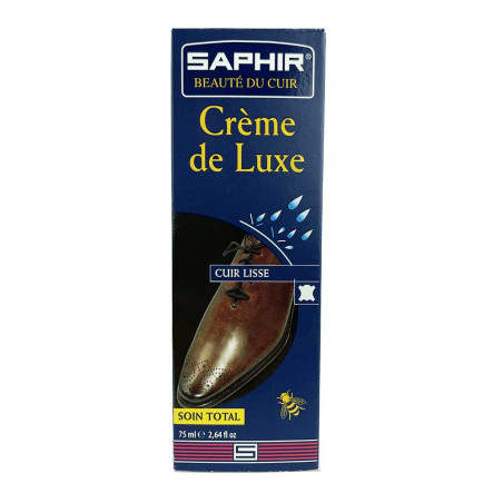 Crème de luxe cirage avec applicateur cuir blanc 75ml Saphir