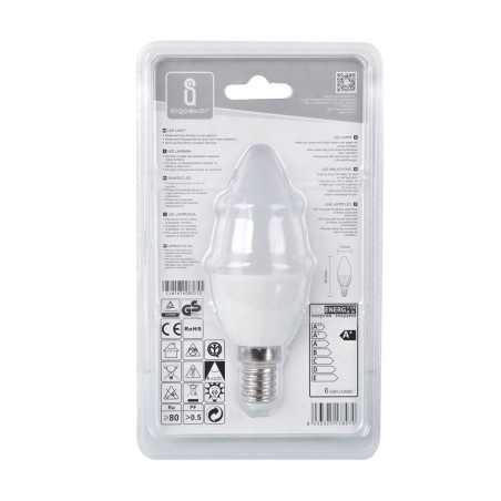 Ampoule LED E14 Flamme 6W (équivalent 41W) - Blanc chaud