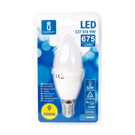 Ampoule LED E14 Flamme 9W (équivalent 52W) - Blanc chaud