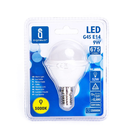 Ampoule LED E14 Standard 9W (équivalent 52W) - Blanc chaud