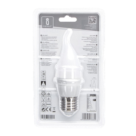 Ampoule LED E27 Coup de vent 4W (équivalent 30W) - Blanc chaud