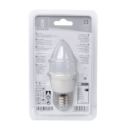Ampoule LED E27 Flamme 3W (équivalent 24W) - Blanc chaud