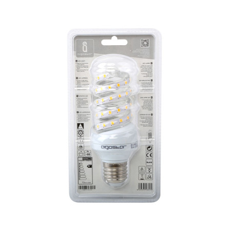 Ampoule LED E27 Spirale 13W (équivalent 77W) - Blanc chaud