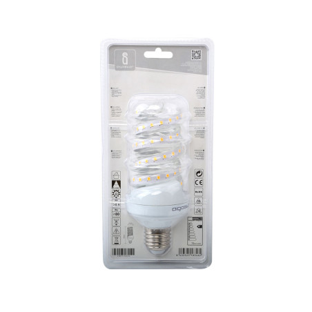 Ampoule LED E27 Spirale 15W (équivalent 88W) - Blanc chaud
