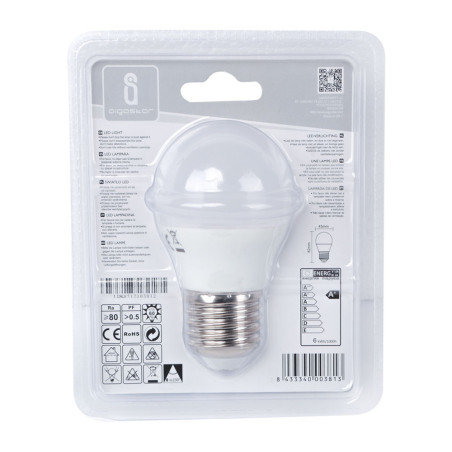 Ampoule LED E27 Standard 6W (équivalent 50W) - Blanc chaud