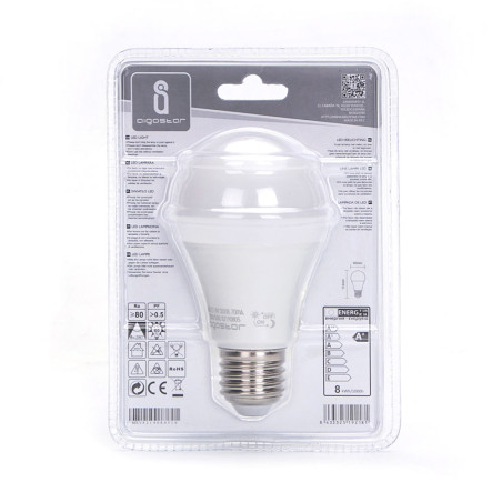 Ampoule LED E27 Standard 8W (équivalent 49W) - Blanc chaud