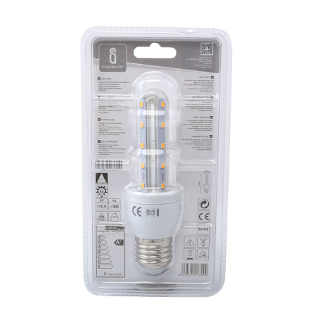 Ampoule LED E27 Tube 6W (équivalent 39W) - Blanc chaud