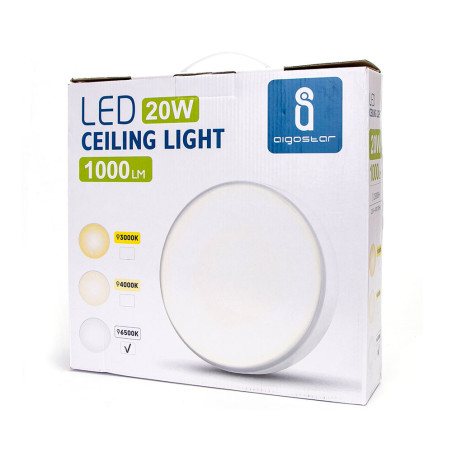 Applique LED Plafonnier dôme 20W (équivalent 200W) - Blanc froid