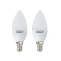 Lot 2 ampoules LED E14 Flamme 4W (équivalent 31W) - Blanc froid