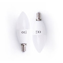 Lot 2 ampoules LED E14 Flamme 7W (équivalent 52W) - Blanc chaud