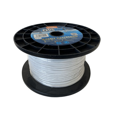 Câble électrique 2 x 0,75mm² 100m blanc