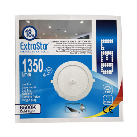 Spot LED 18W à encastrer extra-plat (équivalent 144W) - Blanc froid