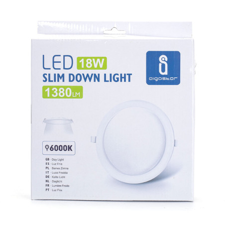 Spot LED 18W à encastrer extra-plat (équivalent 88W) - Blanc froid