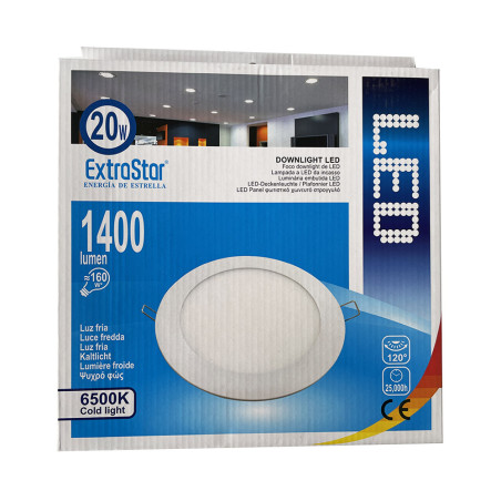 Spot LED 20W à encastrer extra-plat (équivalent 160W) - Blanc froid
