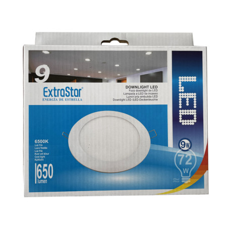Spot LED 9W à encastrer extra-plat (équivalent 72W) - Blanc froid