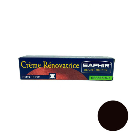 Crème rénovatrice cuir marron foncé 25ml Saphir