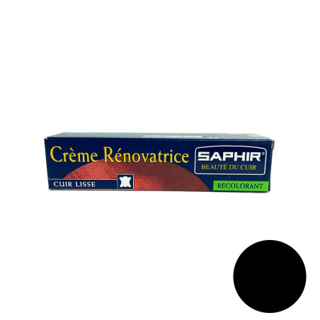 Crème rénovatrice cuir noir 25ml Saphir