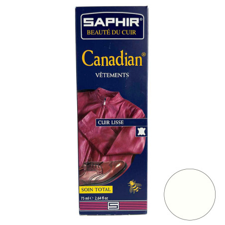 Crème de cirage reconstituante cuir blanc 75ml Canadian Saphir