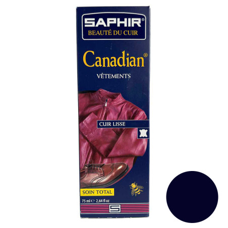 Crème de cirage reconstituante cuir bleu marine 75ml Canadian Saphir