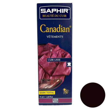 Crème de cirage reconstituante cuir marron foncé 75ml Canadian Saphir