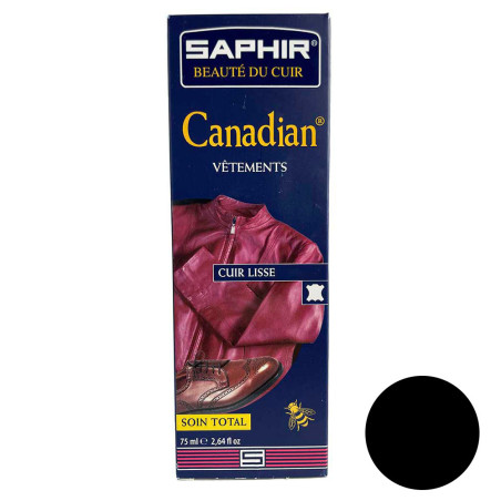 Crème de cirage reconstituante cuir noir 75ml Canadian Saphir