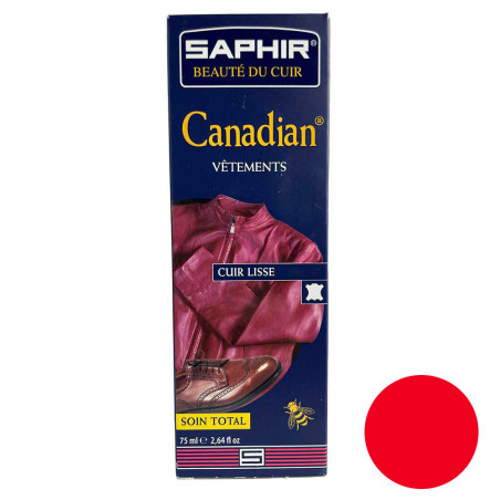 Crème de cirage reconstituante cuir rouge 75ml Canadian Saphir