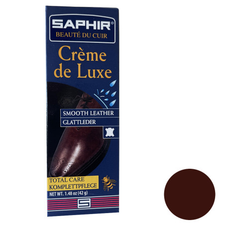Crème de luxe cirage cuir marron foncé 50ml Saphir