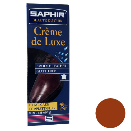 Crème de luxe cirage cuir marron moyen 50ml Saphir