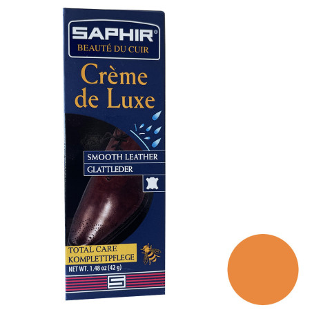 Crème de luxe cirage cuir marron clair 50ml Saphir