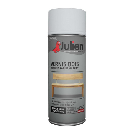 Aérosol vernis bois incolore brillant Julien 400ml