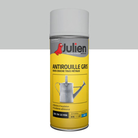 Aérosol antirouille tous métaux gris mat Julien 400ml