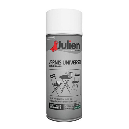 Aérosol vernis universel incolore satin Julien 400ml