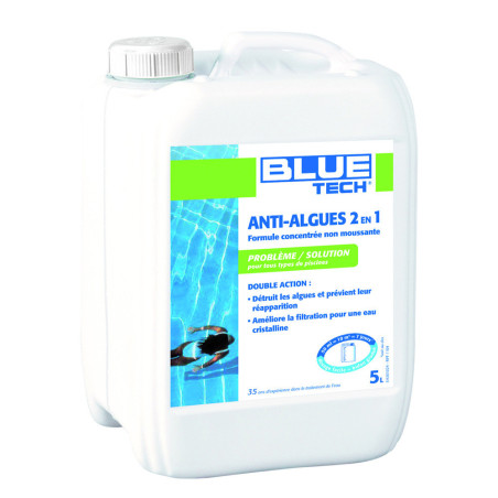 Anti-algues concentré 2 en 1 Blue Tech 5L