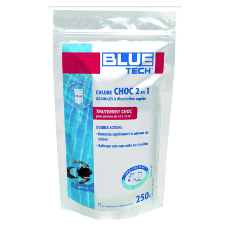 Chlore choc unidose Blue Tech 250g