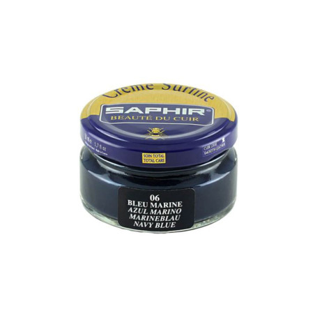 Crème Surfine cuir bleu marine 50ml Saphir