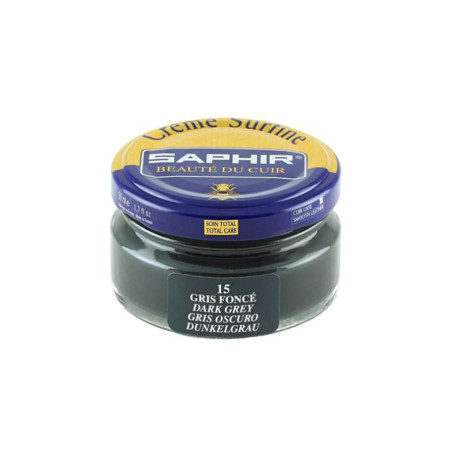 Crème Surfine cuir gris foncé 50ml Saphir