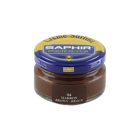 Crème Surfine cuir marron 50ml Saphir