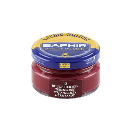 Crème Surfine cuir rouge hermès 50ml Saphir