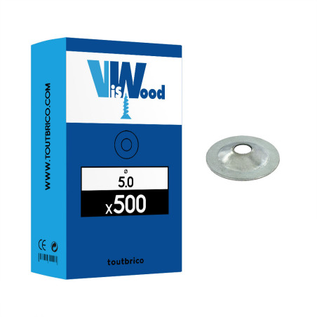 Boite 1000 rondelles vis plaque de plâtre Ø 5mm galvanisé - Viswood