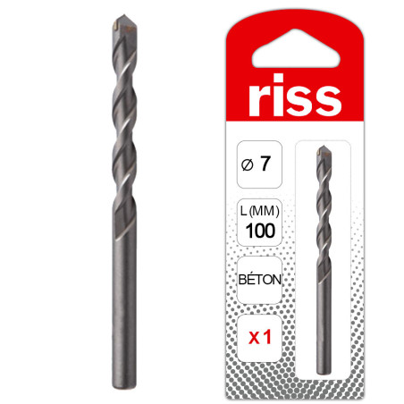 Foret béton industrie qualité Pro Ø7mm - Riss