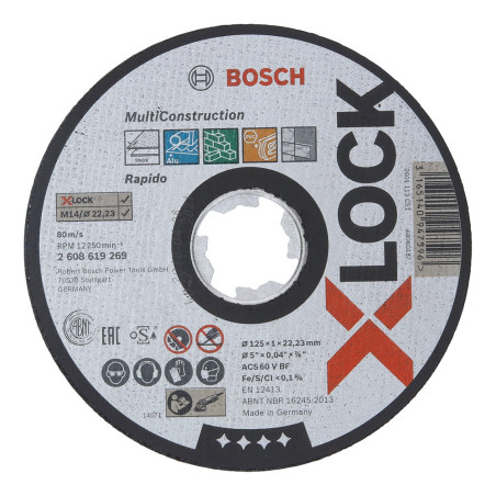 Disque à tronçonner MultiConstruction X-LOCK Expert Ø125mm - Bosch