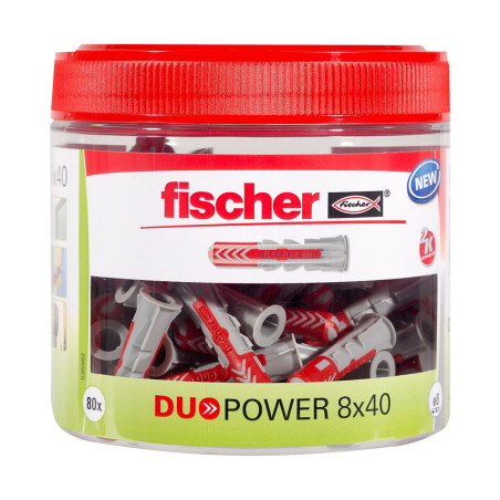 Boite ronde 80 chevilles bi-matière Ø8 x 40mm DuoPower - Fischer