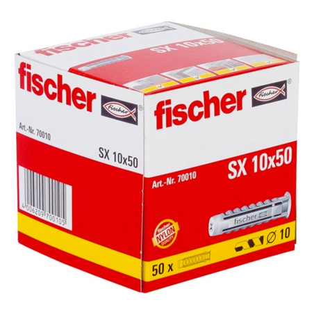 Boite 50 chevilles à expansion SX Ø10 x 50mm - Fischer
