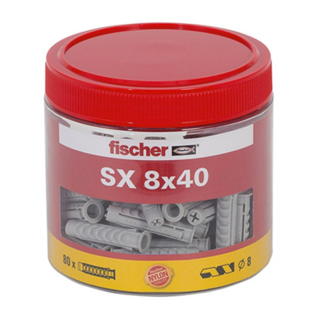 Boite 80 chevilles à expansion SX Ø8 x 40mm - Fischer