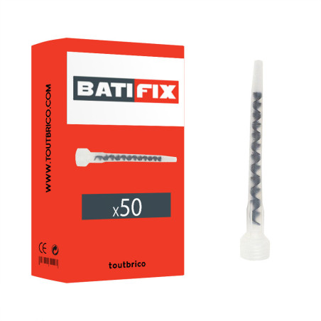 Boite 50 canules mélangeuses pour scellement chimique - Batifix